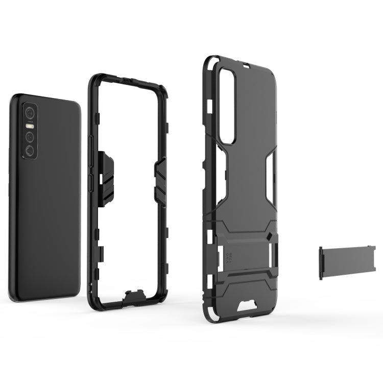 For vivo Y73s PC + TPU Shockproof Protective Case with Holder