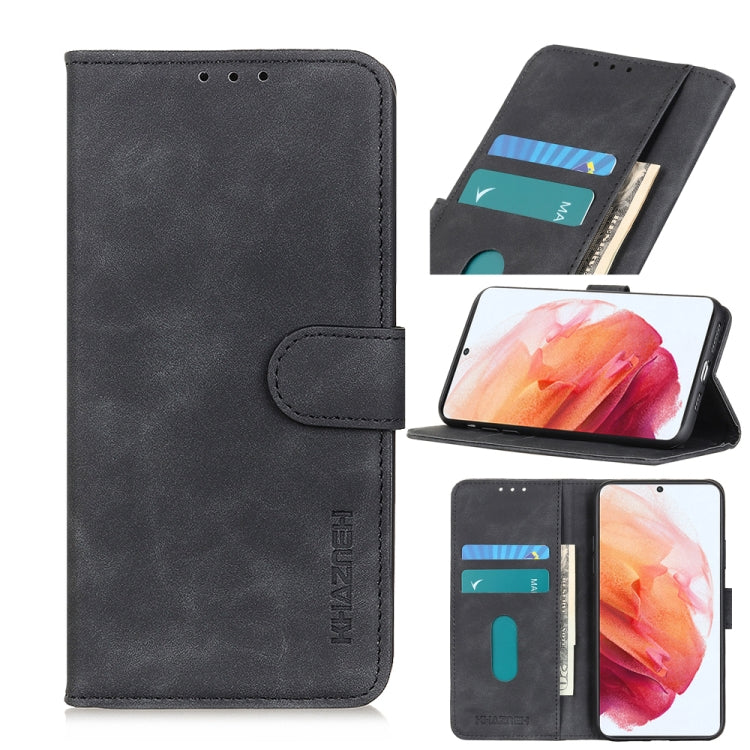 For Samsung Galaxy S21 5G KHAZNEH Retro Texture PU + TPU Horizontal Flip Leather Case with Holder & Card Slots & Wallet