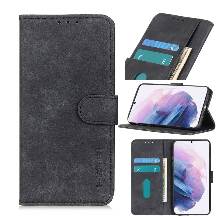For Samsung Galaxy S21 Plus 5G KHAZNEH Retro Texture PU + TPU Horizontal Flip Leather Case with Holder & Card Slots & Wallet