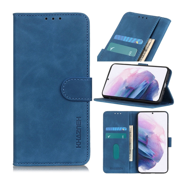 For Samsung Galaxy S21 Plus 5G KHAZNEH Retro Texture PU + TPU Horizontal Flip Leather Case with Holder & Card Slots & Wallet