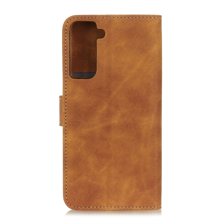 For Samsung Galaxy S21 Plus 5G KHAZNEH Retro Texture PU + TPU Horizontal Flip Leather Case with Holder & Card Slots & Wallet