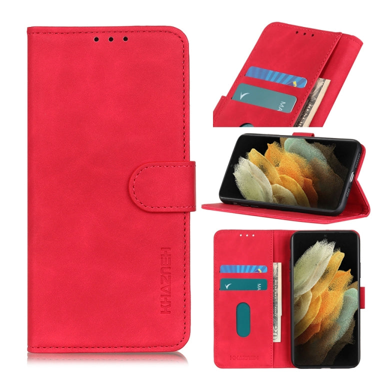 For Samsung Galaxy S21 Ultra 5G KHAZNEH Retro Texture PU + TPU Horizontal Flip Leather Case with Holder & Card Slots & Wallet