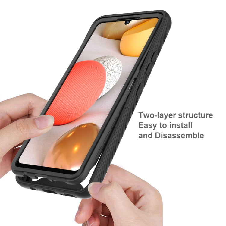 For Samsung Galaxy A42 5G Starry Sky Solid Color Series Shockproof PC + TPU Protective Case