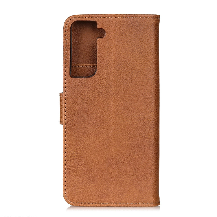 For Samsung Galaxy S21 Plus 5G KHAZNEH Cowhide Texture Horizontal Flip Leather Case with Holder & Card Slots & Wallet
