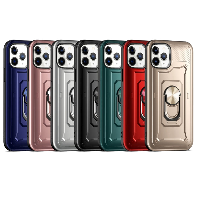 For iPhone 12 Shockproof PC + TPU Protective Case with Ring Holder