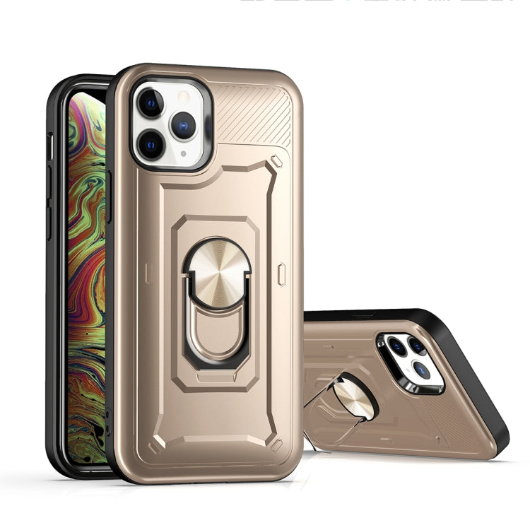 For iPhone 12 Shockproof PC + TPU Protective Case with Ring Holder