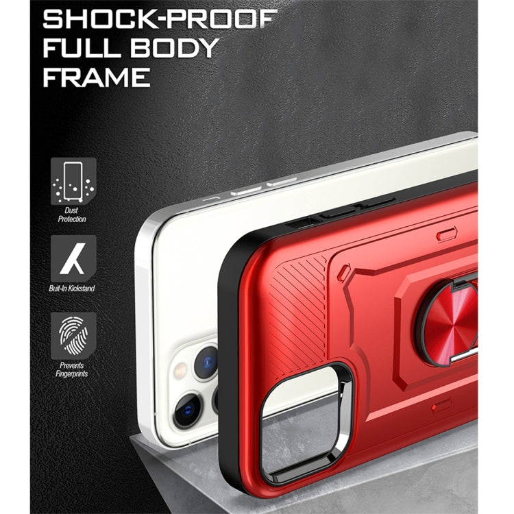 For iPhone 12 Pro Shockproof PC + TPU Protective Case with Ring Holder