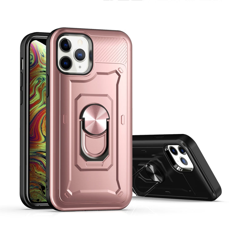 For iPhone 12 mini Shockproof PC + TPU Protective Case with Ring Holder