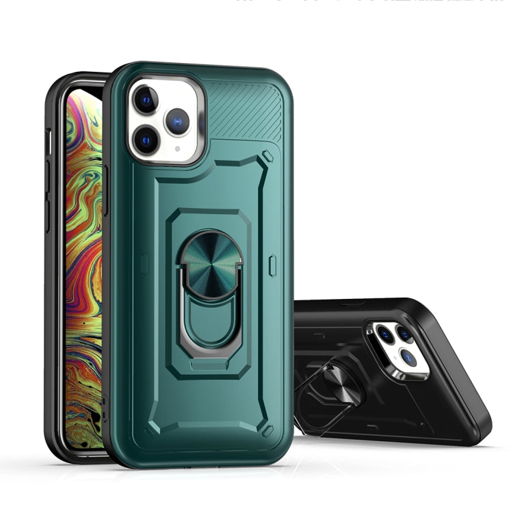For iPhone 12 mini Shockproof PC + TPU Protective Case with Ring Holder