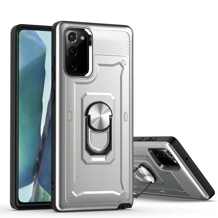 For Samsung Galaxy Note20 Shockproof PC + TPU Protective Case with Ring Holder