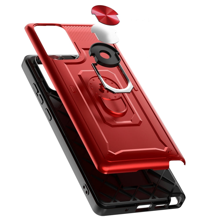For Samsung Galaxy Note20 Shockproof PC + TPU Protective Case with Ring Holder