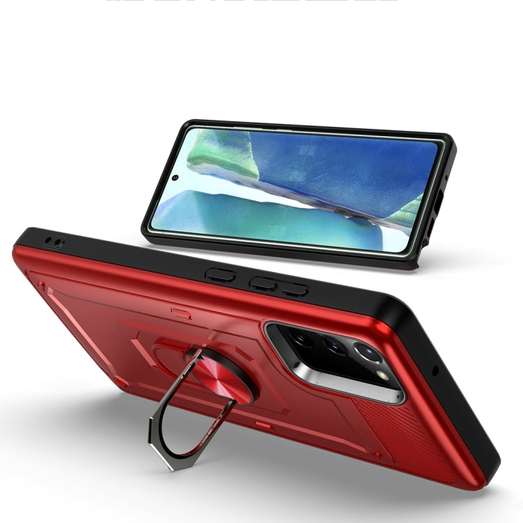For Samsung Galaxy Note20 Shockproof PC + TPU Protective Case with Ring Holder