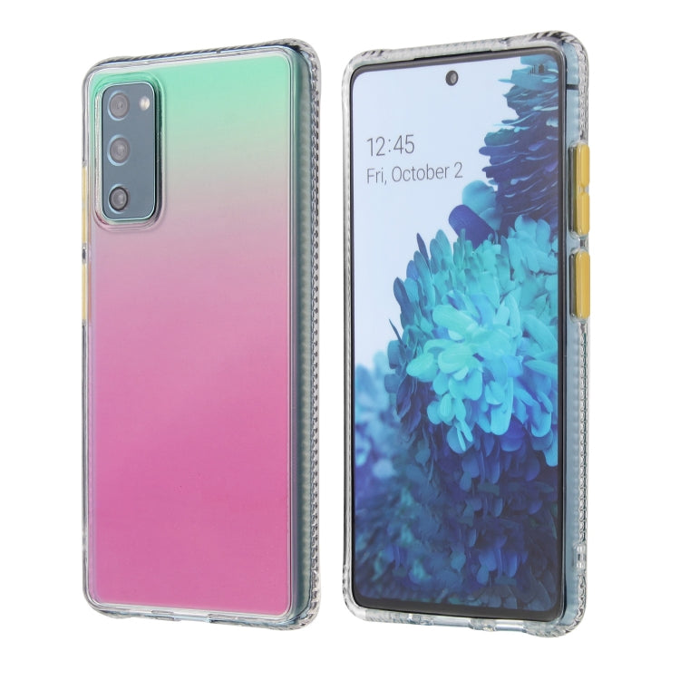 For Samsung Galaxy S20 FE Gradient Shockproof TPU Case with Detachable Buttons