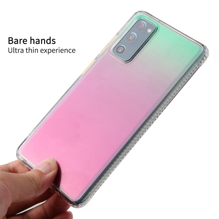 For Samsung Galaxy S20 FE Gradient Shockproof TPU Case with Detachable Buttons