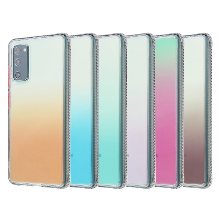 For Samsung Galaxy S20 FE Gradient Shockproof TPU Case with Detachable Buttons