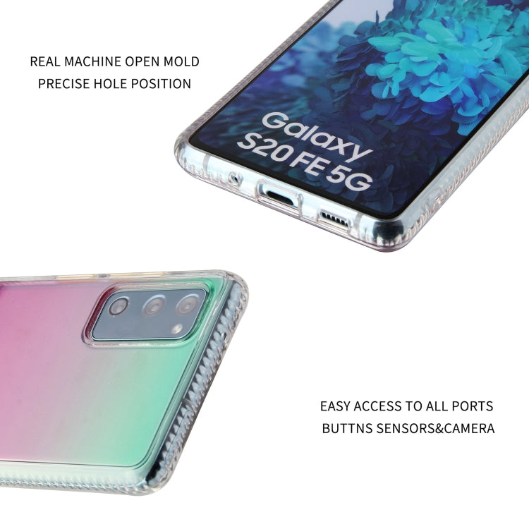 For Samsung Galaxy S20 FE Gradient Shockproof TPU Case with Detachable Buttons
