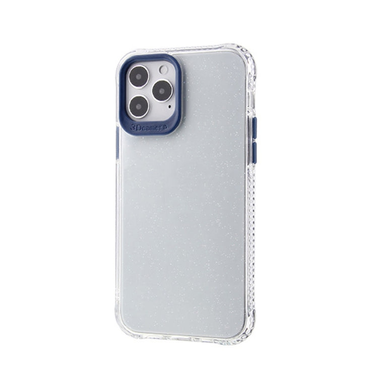 For iPhone 12 / 12 Pro Transparent Glitter Powder TPU + PC Case with Detachable Buttons