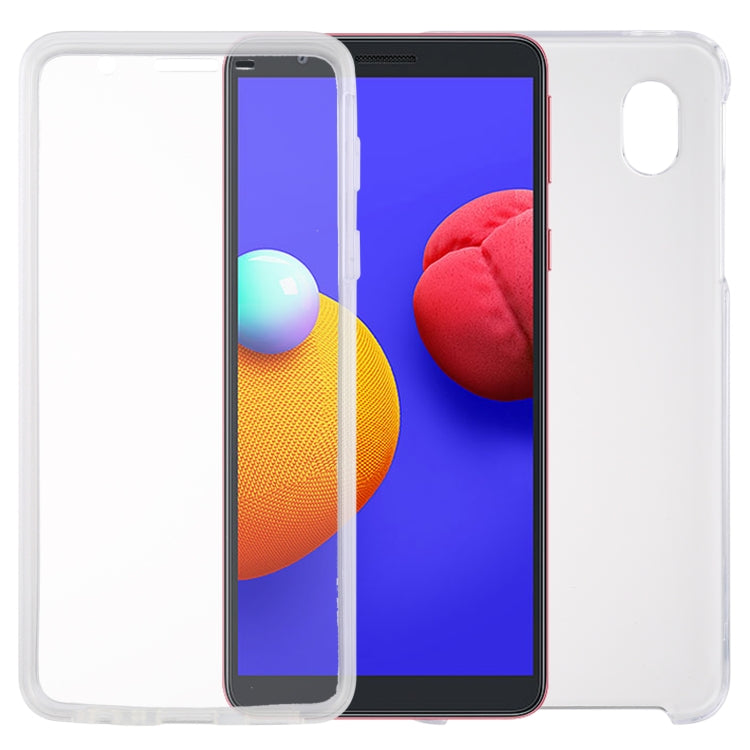 For Samsung Galaxy A01 Core PC+TPU Ultra-Thin Double-Sided All-Inclusive Transparent Case