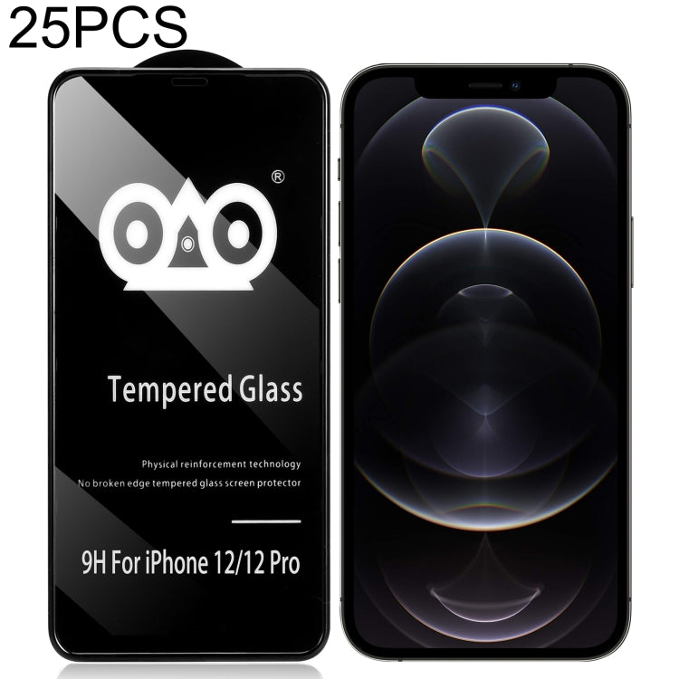 For iPhone 12 / 12 Pro 25pcs Shockproof Anti-breaking Edge Airbag Tempered Glass Film