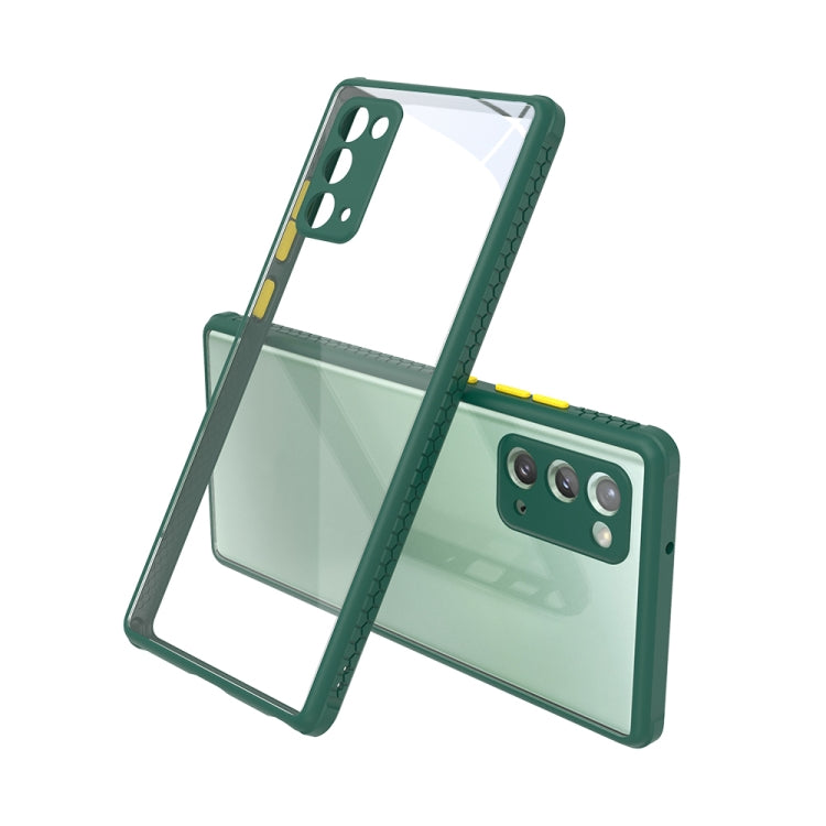For Samsung Galaxy  Note20 Tire Side Texture Contrast Button Shockproof PC + TPU Phone Protective Case