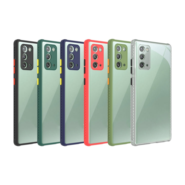 For Samsung Galaxy  Note20 Tire Side Texture Contrast Button Shockproof PC + TPU Phone Protective Case