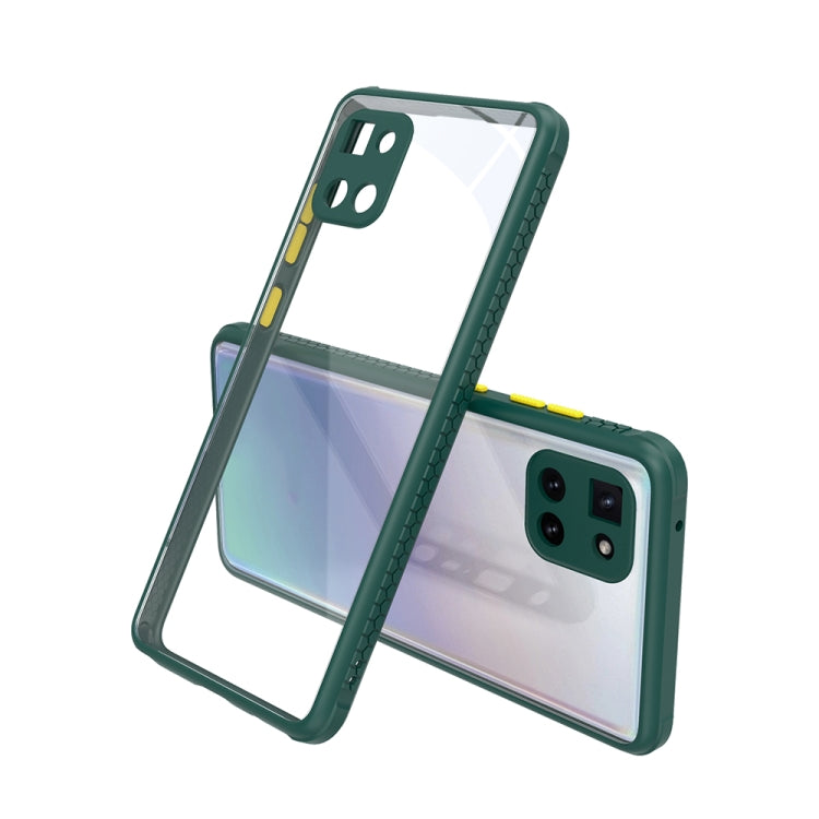 For Samsung Galaxy Note10 Lite Tire Side Texture Contrast Button Shockproof PC + TPU Phone Protective Case