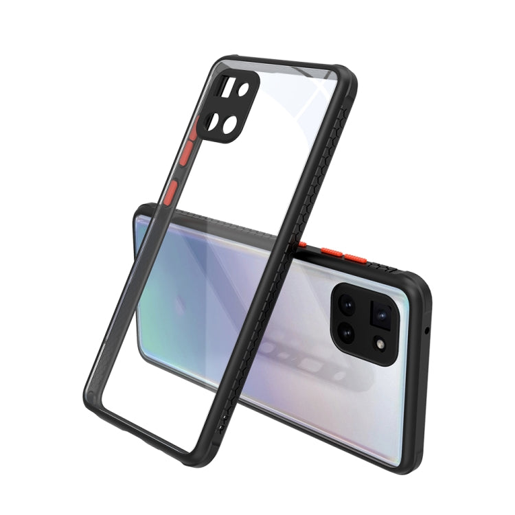 For Samsung Galaxy Note10 Lite Tire Side Texture Contrast Button Shockproof PC + TPU Phone Protective Case