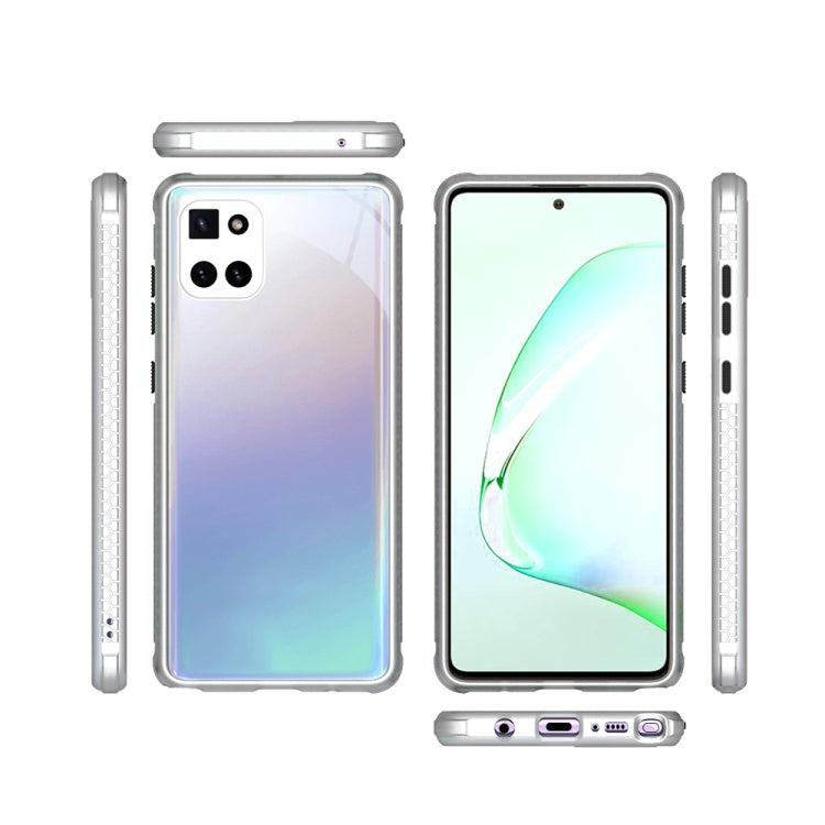 For Samsung Galaxy Note10 Lite Tire Side Texture Contrast Button Shockproof PC + TPU Phone Protective Case