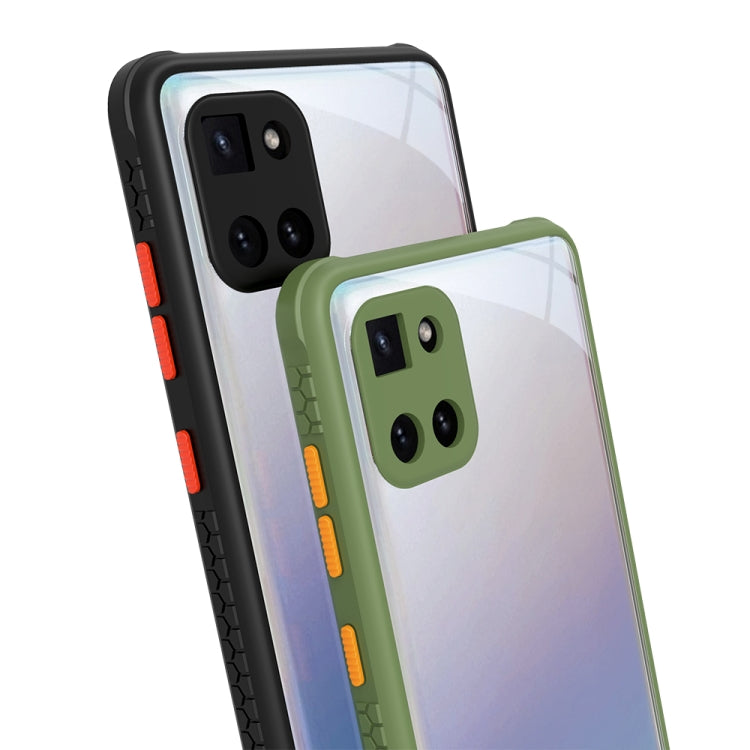 For Samsung Galaxy Note10 Lite Tire Side Texture Contrast Button Shockproof PC + TPU Phone Protective Case