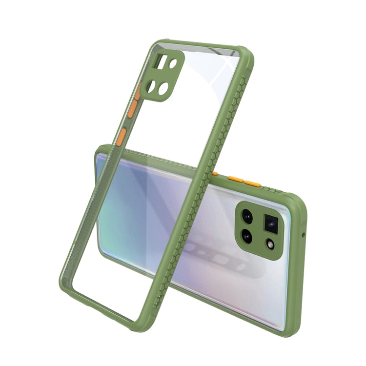 For Samsung Galaxy Note10 Lite Tire Side Texture Contrast Button Shockproof PC + TPU Phone Protective Case