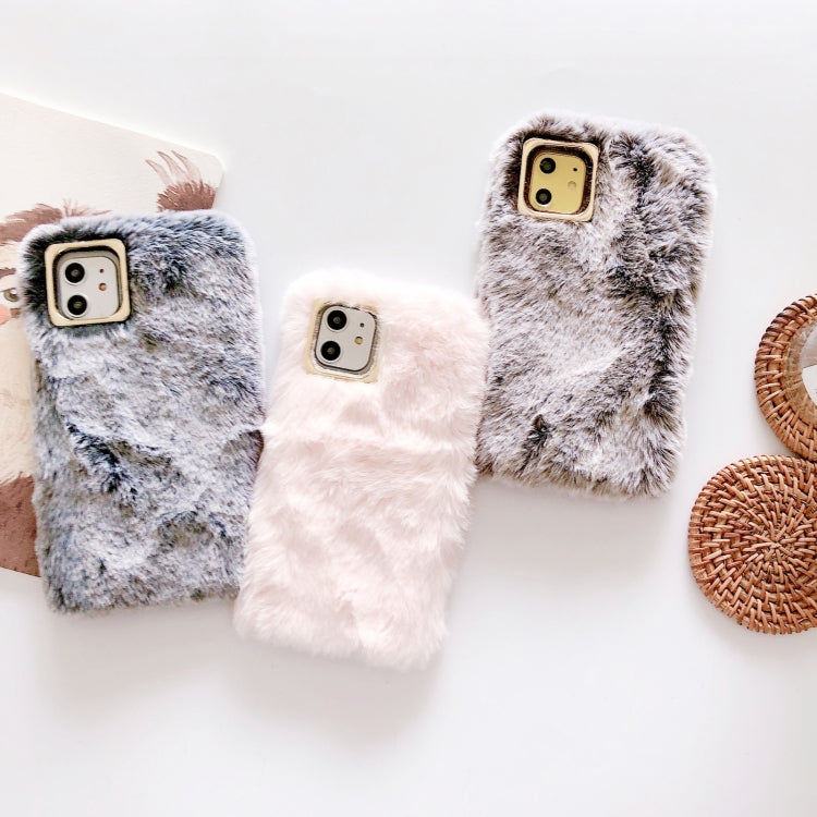 For iPhone 12 mini Pure Color Flat Plush Shockproof Case (Grey)