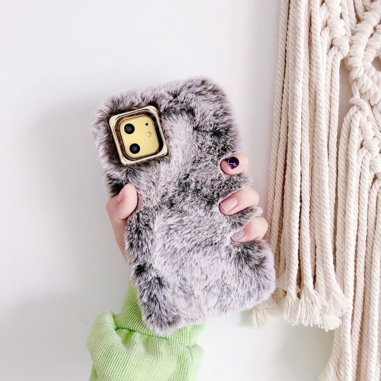 For iPhone 12 / 12 Pro Pure Color Flat Plush Shockproof Case