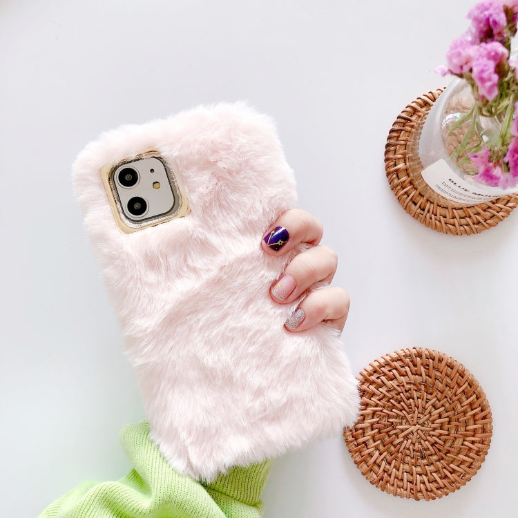 For iPhone 12 / 12 Pro Pure Color Flat Plush Shockproof Case