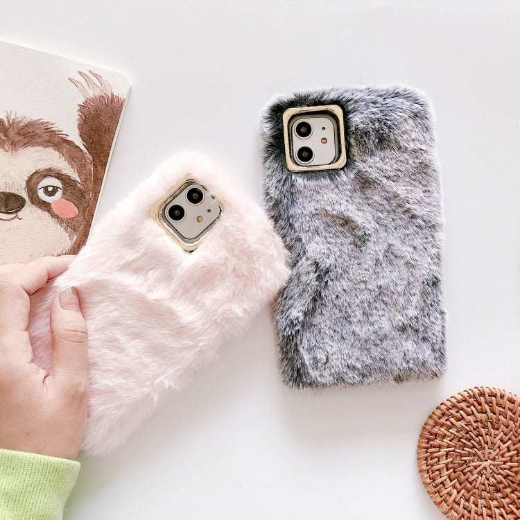 For iPhone 12 / 12 Pro Pure Color Flat Plush Shockproof Case