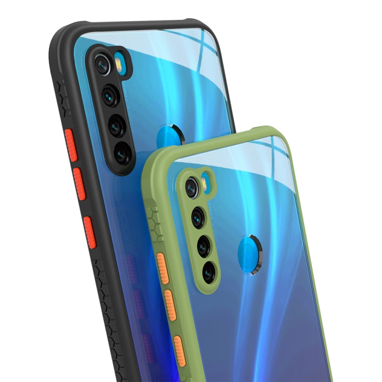 For Xiaomi Redmi Note 8 Tire Side Texture Contrast Button Shockproof PC + TPU Phone Protective Case