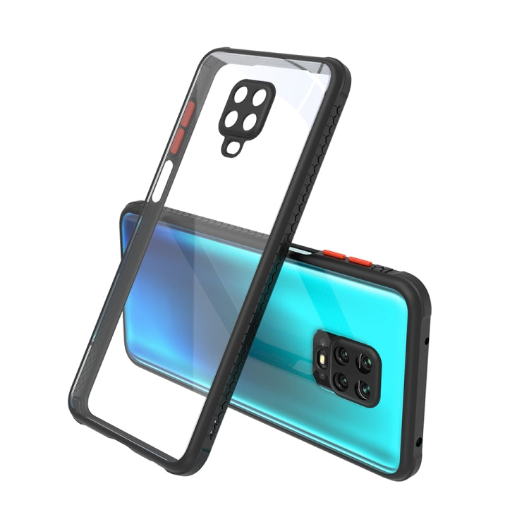 For Xiaomi Redmi Note 9 Pro Tire Side Texture Contrast Button Shockproof PC + TPU Phone Protective Case