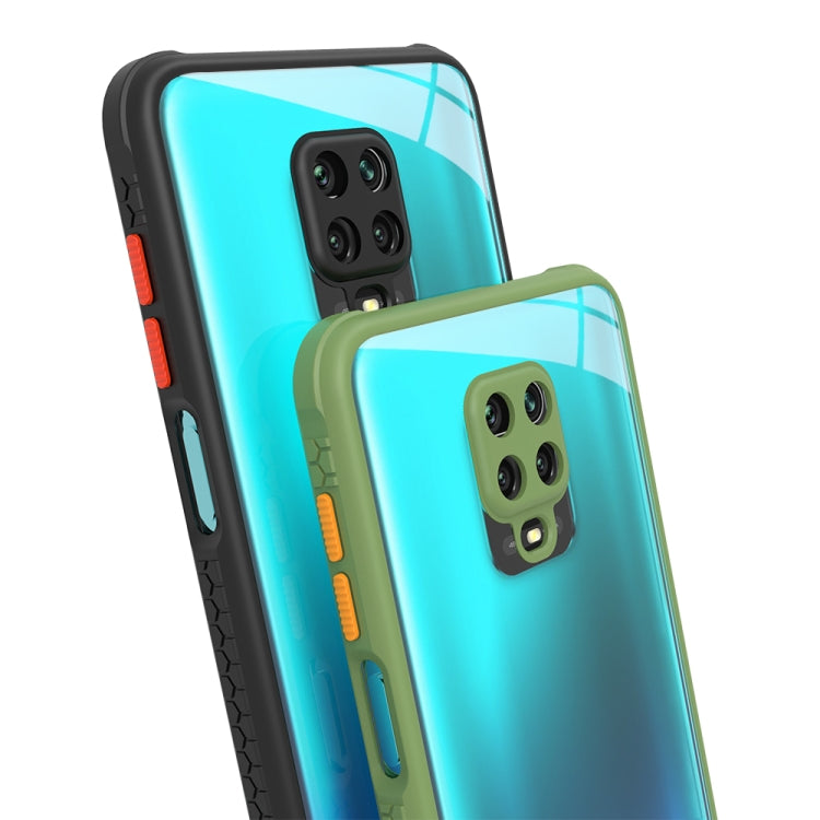 For Xiaomi Redmi Note 9 Pro Tire Side Texture Contrast Button Shockproof PC + TPU Phone Protective Case