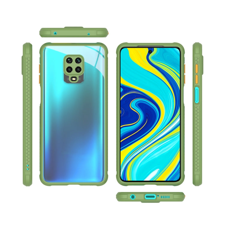 For Xiaomi Redmi Note 9 Pro Tire Side Texture Contrast Button Shockproof PC + TPU Phone Protective Case