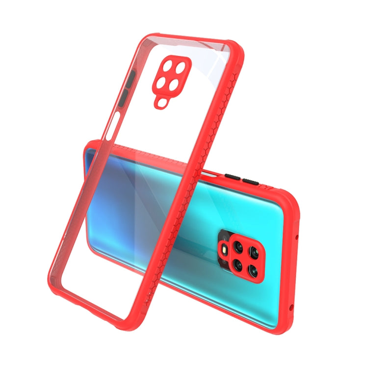 For Xiaomi Redmi Note 9 Pro Tire Side Texture Contrast Button Shockproof PC + TPU Phone Protective Case