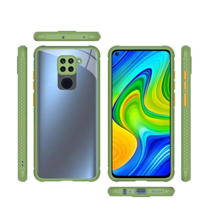 For Xiaomi Redmi Note 9 Tire Side Texture Contrast Button Shockproof PC + TPU Phone Protective Case