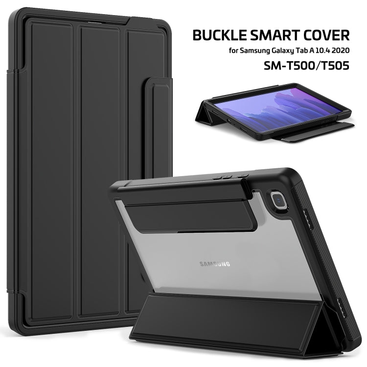 For Samsung Galaxy Tab A7 10.4 (2020) Acrylic + TPU Horizontal Flip Smart Leather Case with Three-folding Holder & Wake-up / Sleep Function