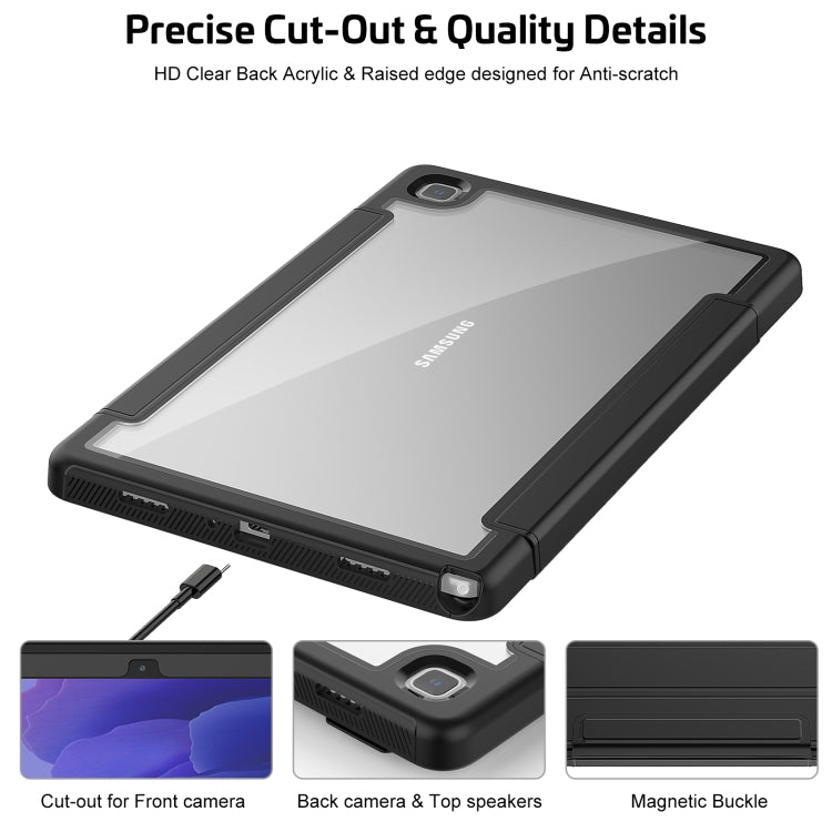For Samsung Galaxy Tab A7 10.4 (2020) Acrylic + TPU Horizontal Flip Smart Leather Case with Three-folding Holder & Wake-up / Sleep Function