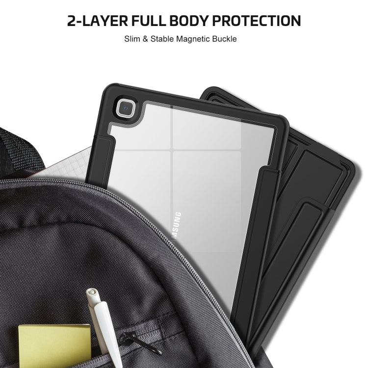 For Samsung Galaxy Tab A7 10.4 (2020) Acrylic + TPU Horizontal Flip Smart Leather Case with Three-folding Holder & Wake-up / Sleep Function