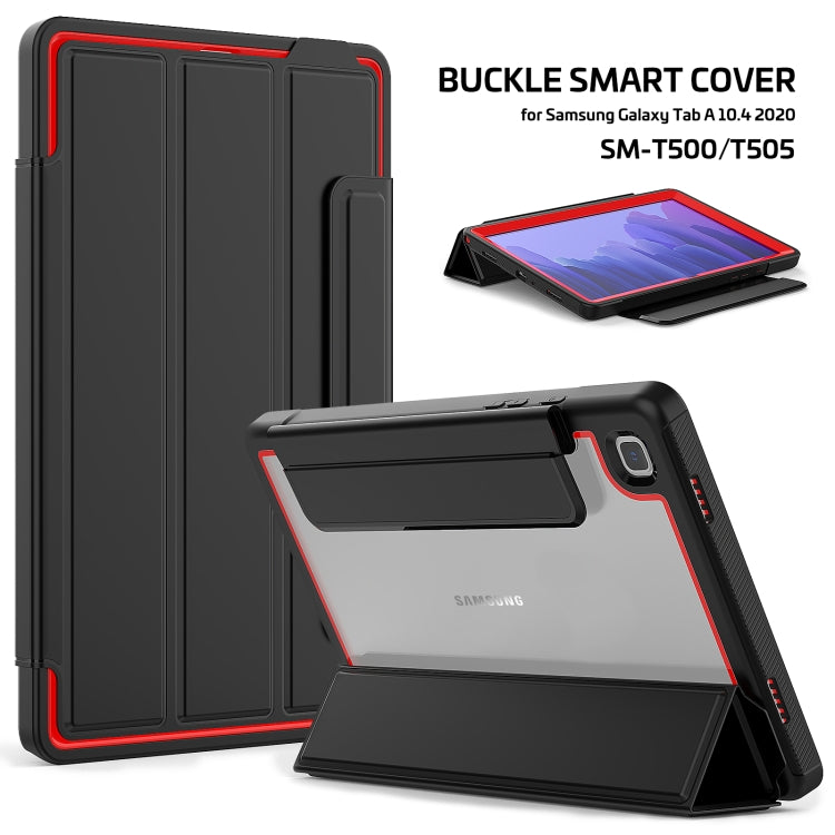 For Samsung Galaxy Tab A7 10.4 (2020) Acrylic + TPU Horizontal Flip Smart Leather Case with Three-folding Holder & Wake-up / Sleep Function