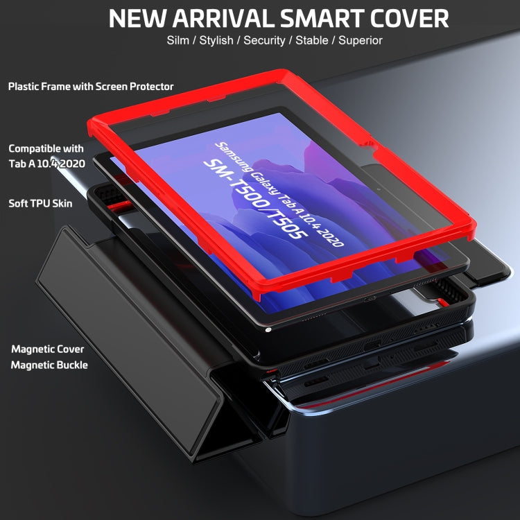 For Samsung Galaxy Tab A7 10.4 (2020) Acrylic + TPU Horizontal Flip Smart Leather Case with Three-folding Holder & Wake-up / Sleep Function
