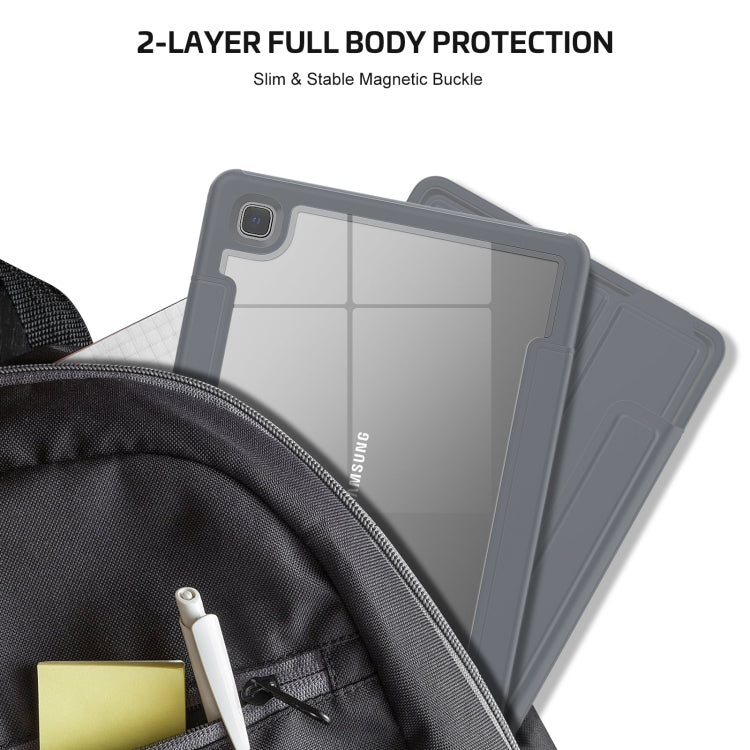 For Samsung Galaxy Tab A7 10.4 (2020) Acrylic + TPU Horizontal Flip Smart Leather Case with Three-folding Holder & Wake-up / Sleep Function