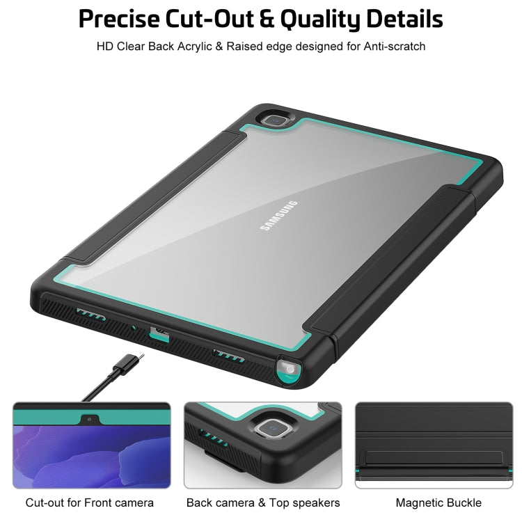 For Samsung Galaxy Tab A7 10.4 (2020) Acrylic + TPU Horizontal Flip Smart Leather Case with Three-folding Holder & Wake-up / Sleep Function