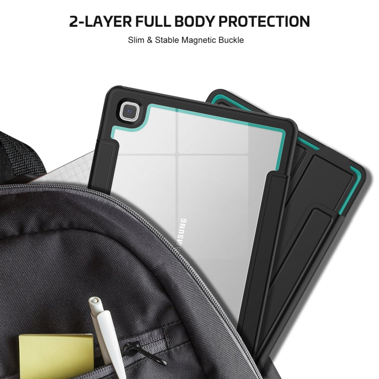 For Samsung Galaxy Tab A7 10.4 (2020) Acrylic + TPU Horizontal Flip Smart Leather Case with Three-folding Holder & Wake-up / Sleep Function