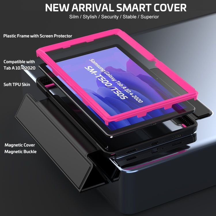 For Samsung Galaxy Tab A7 10.4 (2020) Acrylic + TPU Horizontal Flip Smart Leather Case with Three-folding Holder & Wake-up / Sleep Function