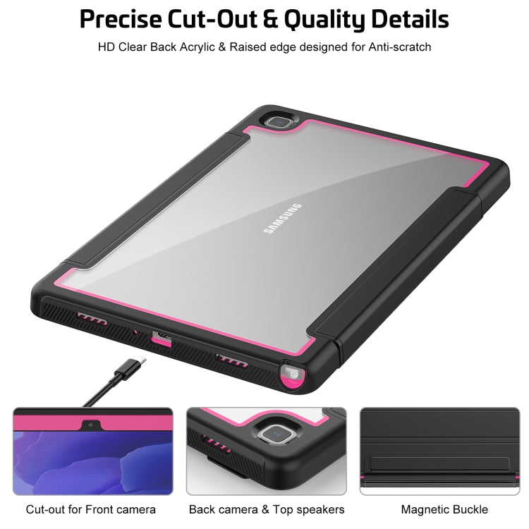 For Samsung Galaxy Tab A7 10.4 (2020) Acrylic + TPU Horizontal Flip Smart Leather Case with Three-folding Holder & Wake-up / Sleep Function
